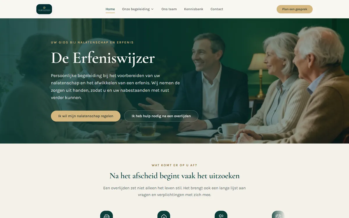 De Erfeniswijzer: rustige informatie en hulp bij nalatenschappen